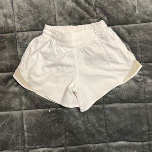 White Size 2 Tall Lululemon Hotty Hot Shorts